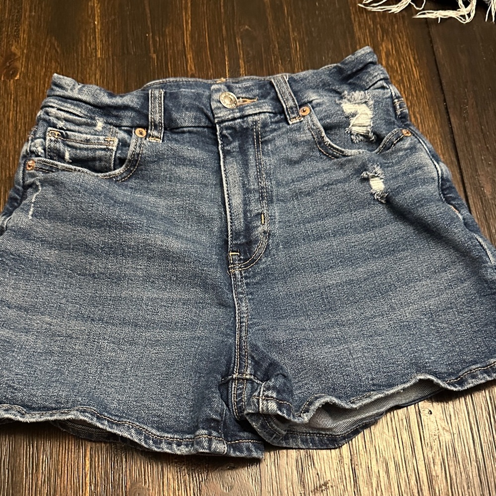 American Eagle Outfitters Distressed Blue Jean Shorts